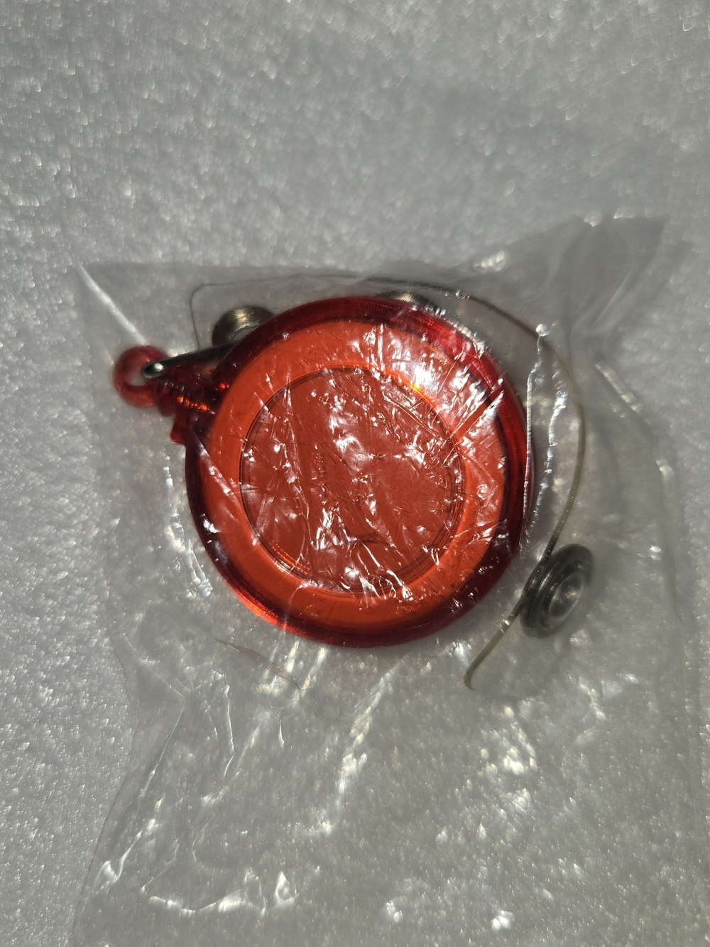 Retractable Key & Card Reel — Red/Orange